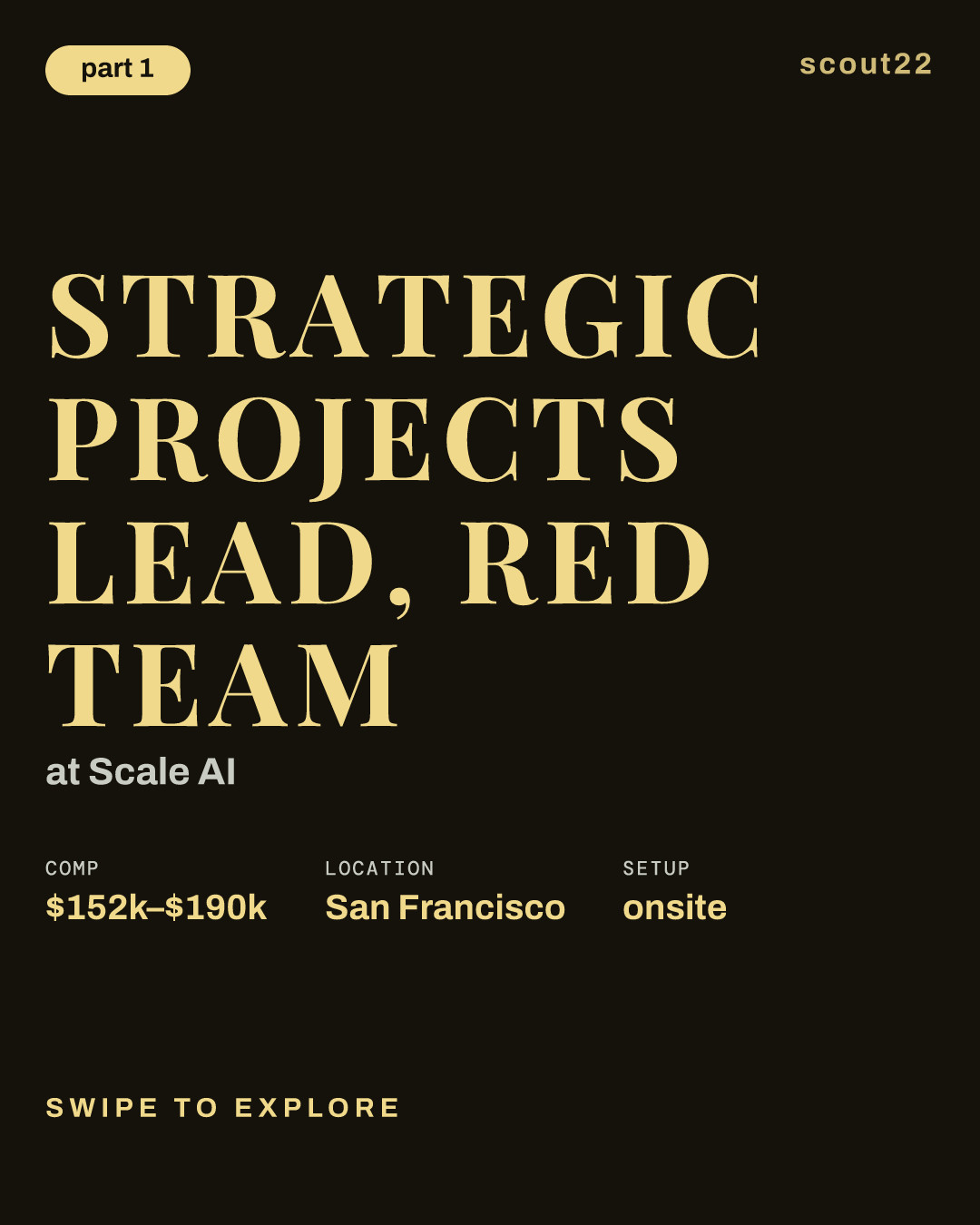 Strategic Projects Lead, Red Team at Scale AI
