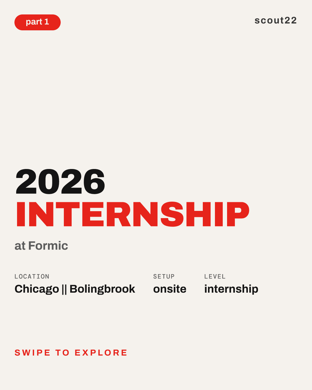 2026 Internship at Formic