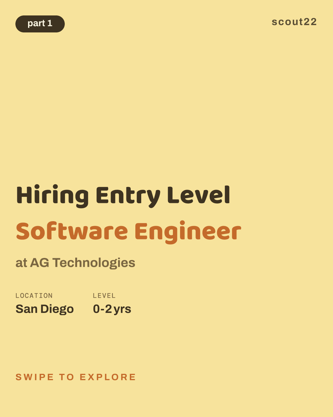 Hiring Entry Level Software Engineer at AG Technologies