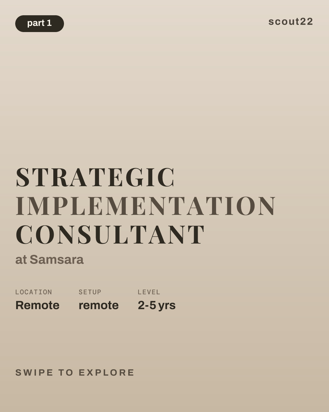 Strategic Implementation Consultant at Samsara