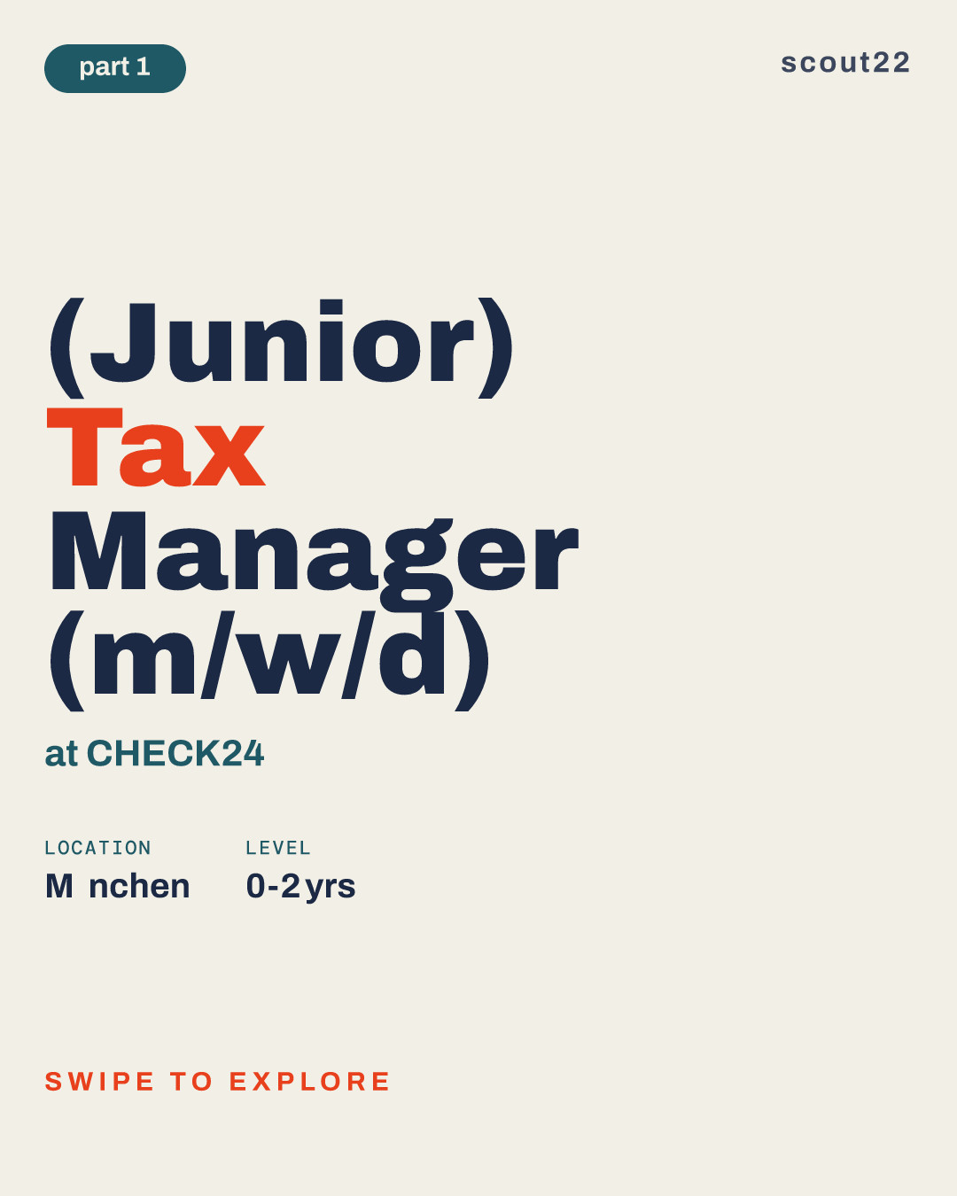 (Junior) Tax Manager (m/w/d) at CHECK24