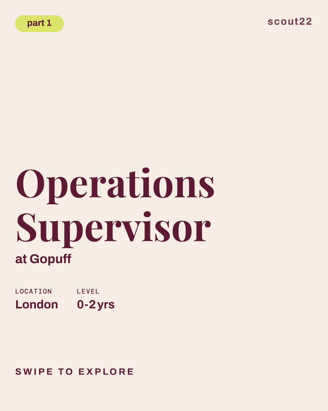 Operations Supervisor at Gopuff