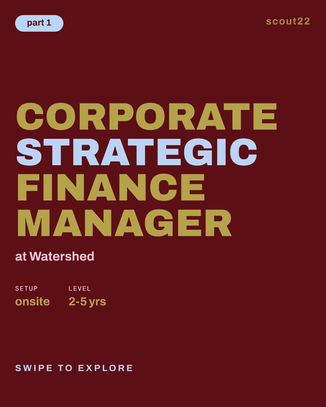 Corporate strategic finance manager at Watershed