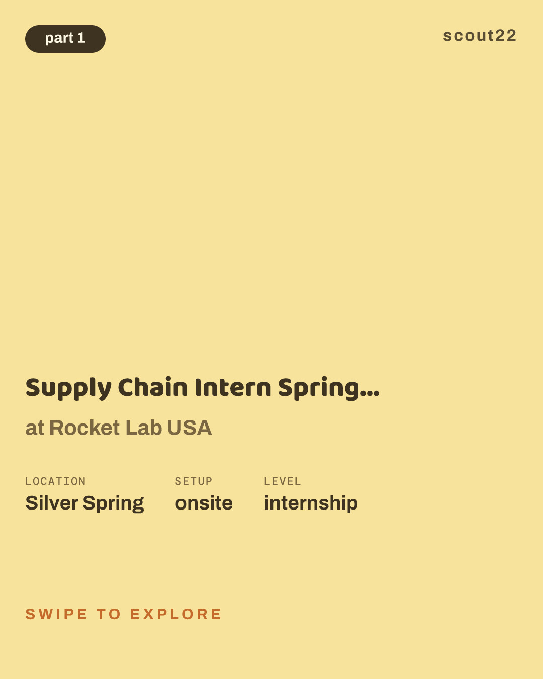 Supply Chain Intern Spring 2027 at Rocket Lab USA