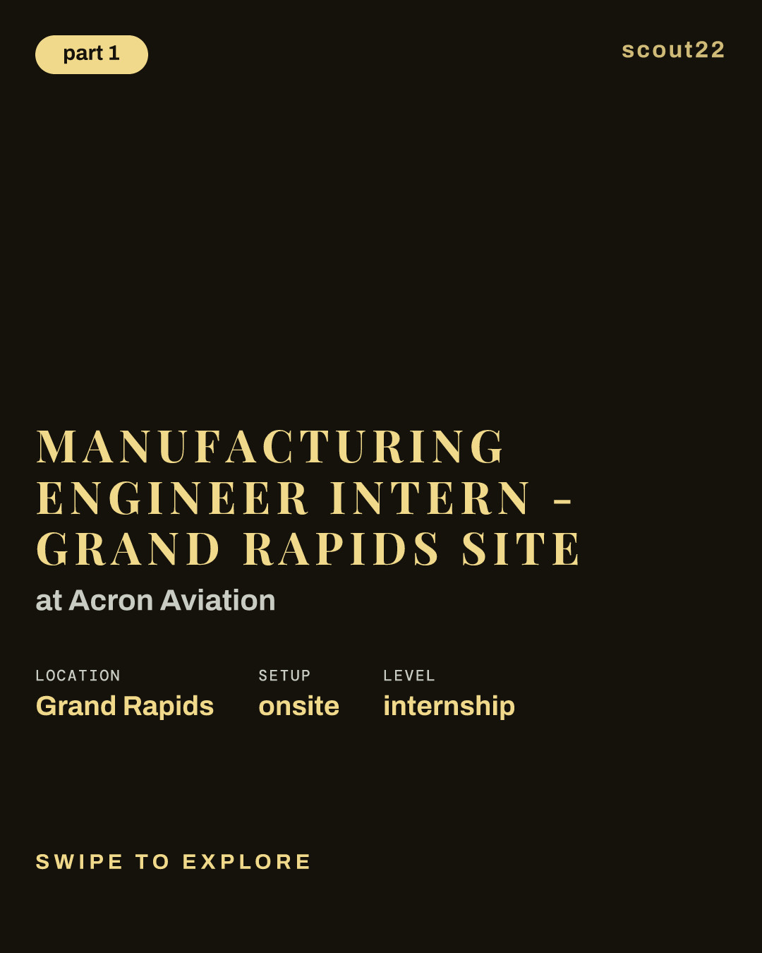 Manufacturing Engineer Intern - Grand Rapids Site at Acron Aviation