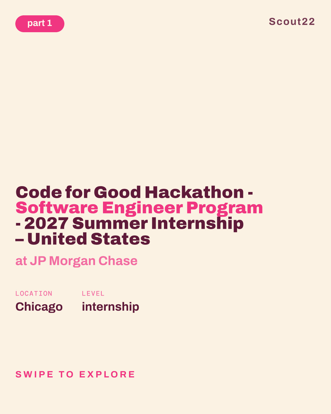 Code for Good Hackathon - Software Engineer Program - 2027 Summer Internship – United States at JP Morgan Chase