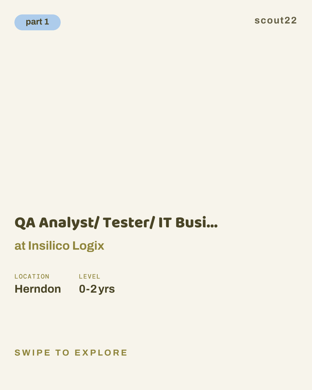 QA Analyst/ Tester/ IT Business Analyst - Entry Level at Insilico Logix