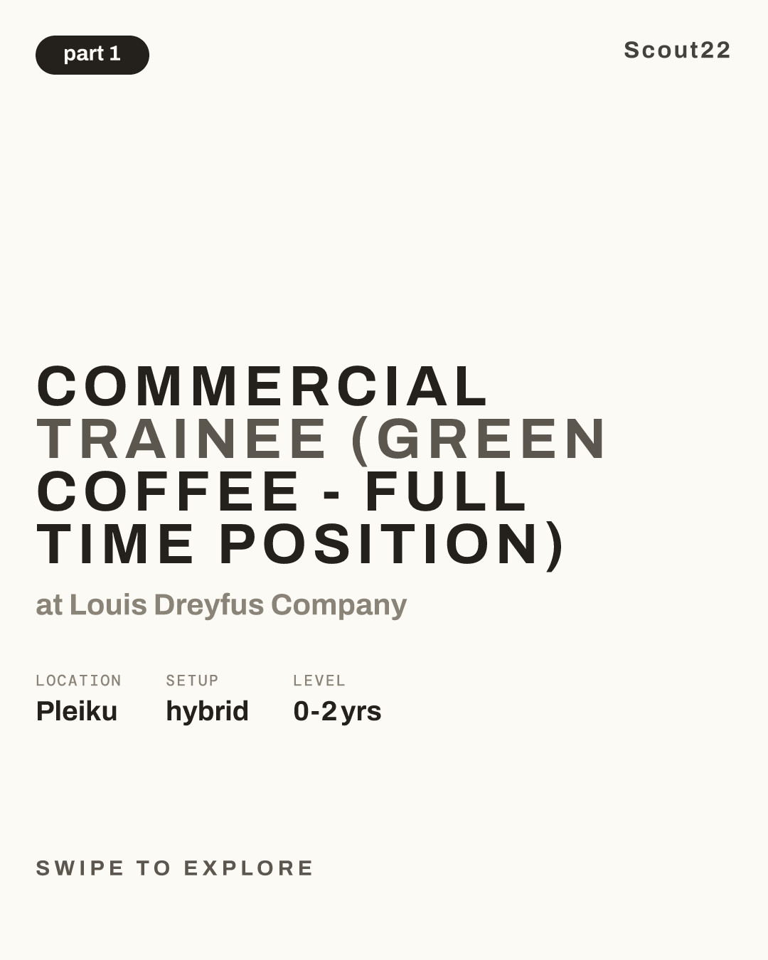 Commercial Trainee (Green Coffee - Full time position) at Louis Dreyfus Company
