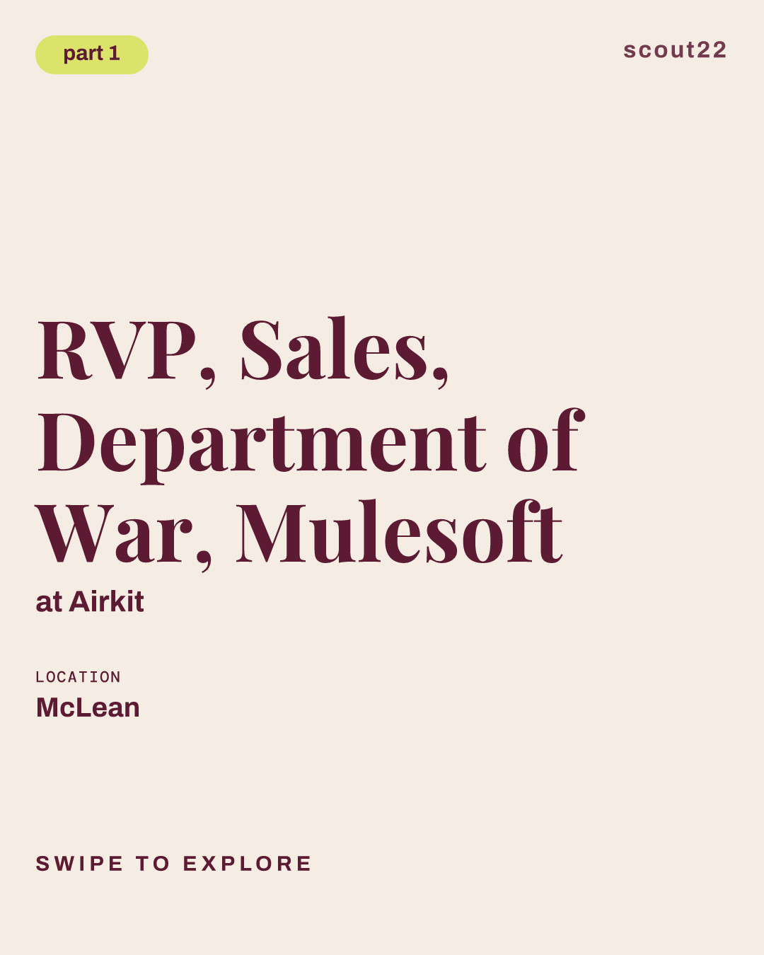 RVP, Sales, Department of War, Mulesoft at Airkit