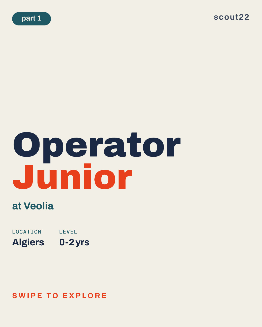 Operator Junior at Veolia