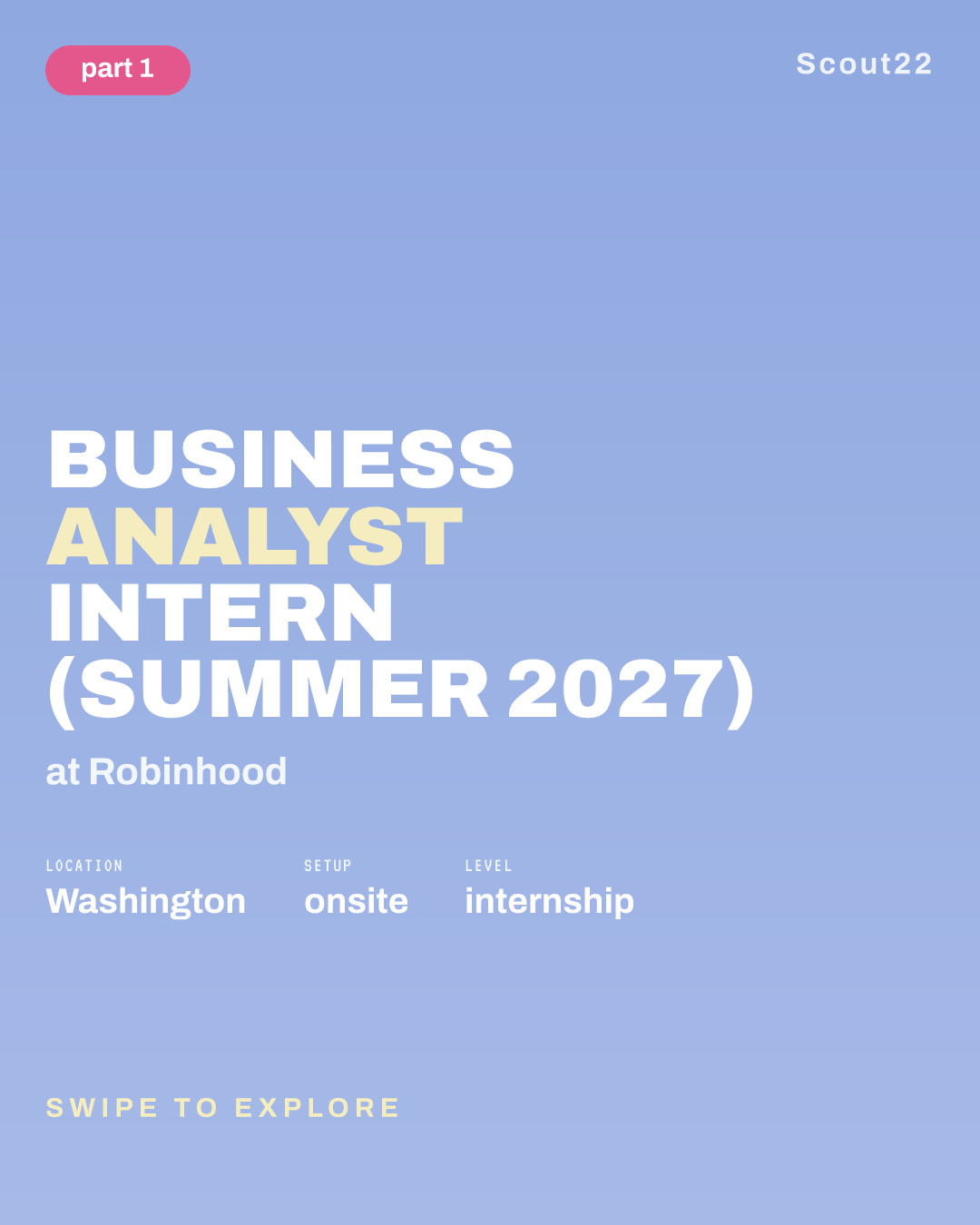 Business Analyst Intern (Summer 2027) at Robinhood
