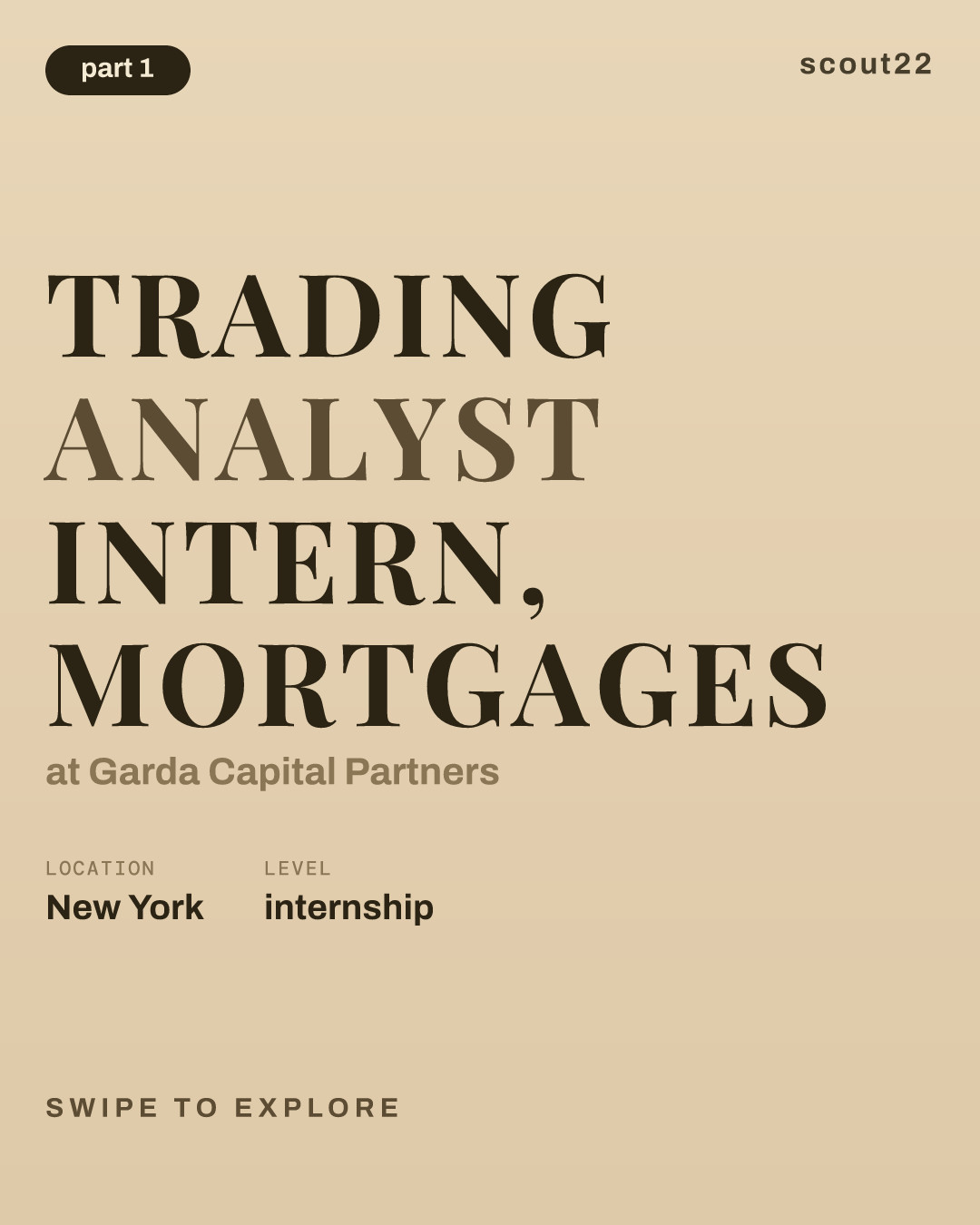 Trading Analyst Intern, Mortgages at Garda Capital Partners