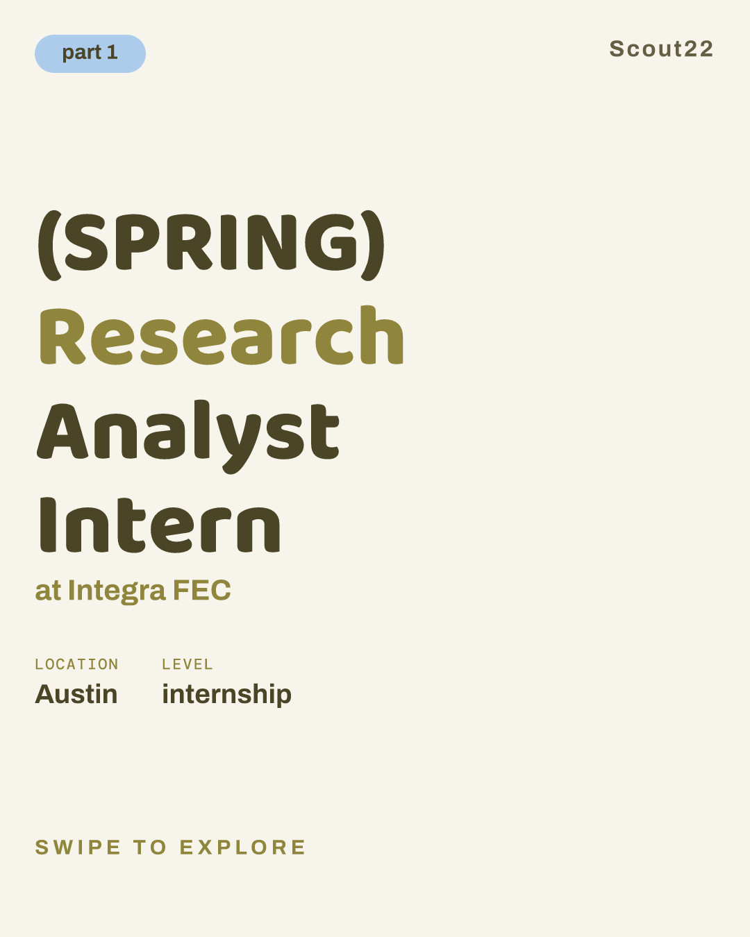 (SPRING) Research Analyst Intern at Integra FEC