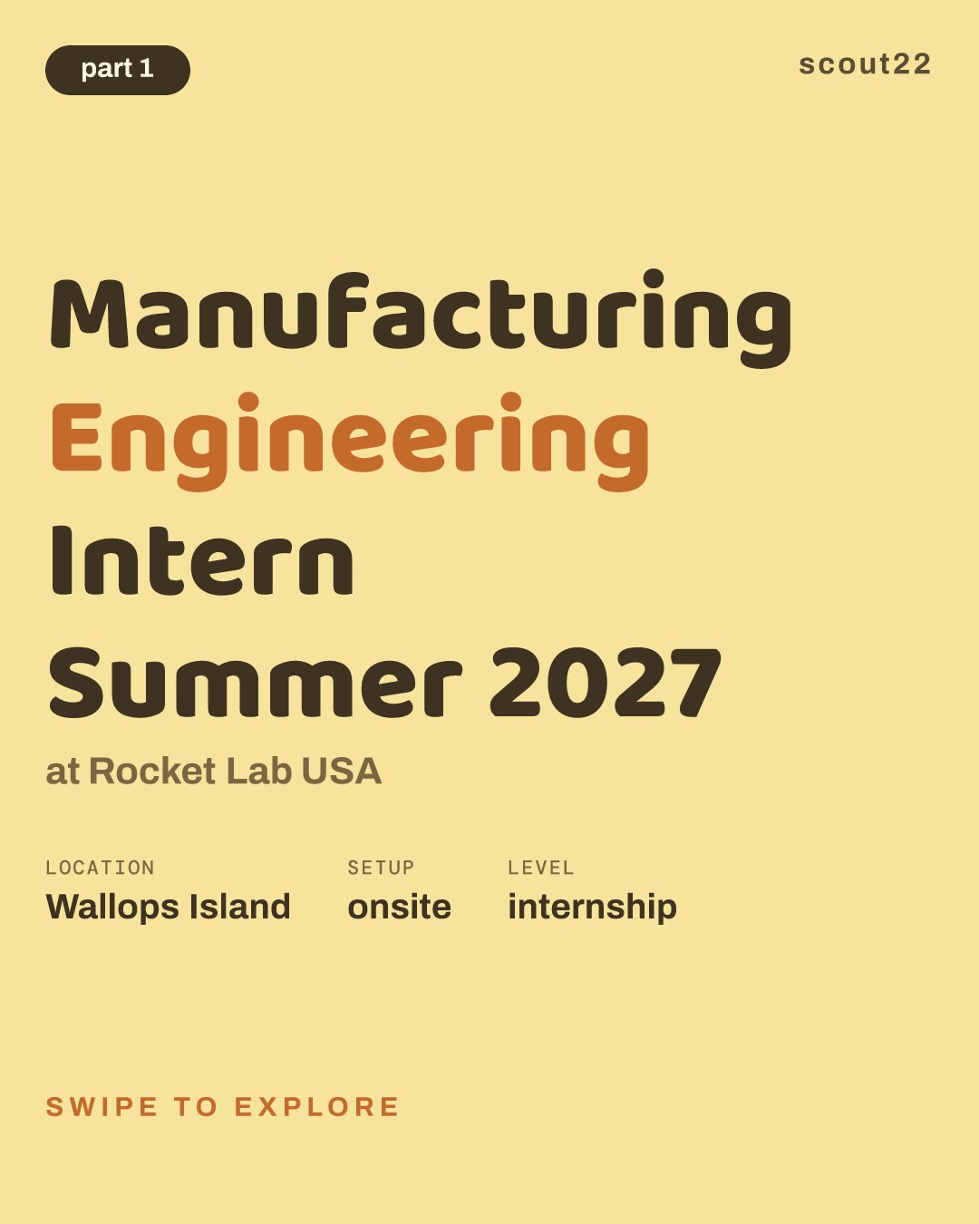 Manufacturing Engineering Intern Summer 2027 at Rocket Lab USA