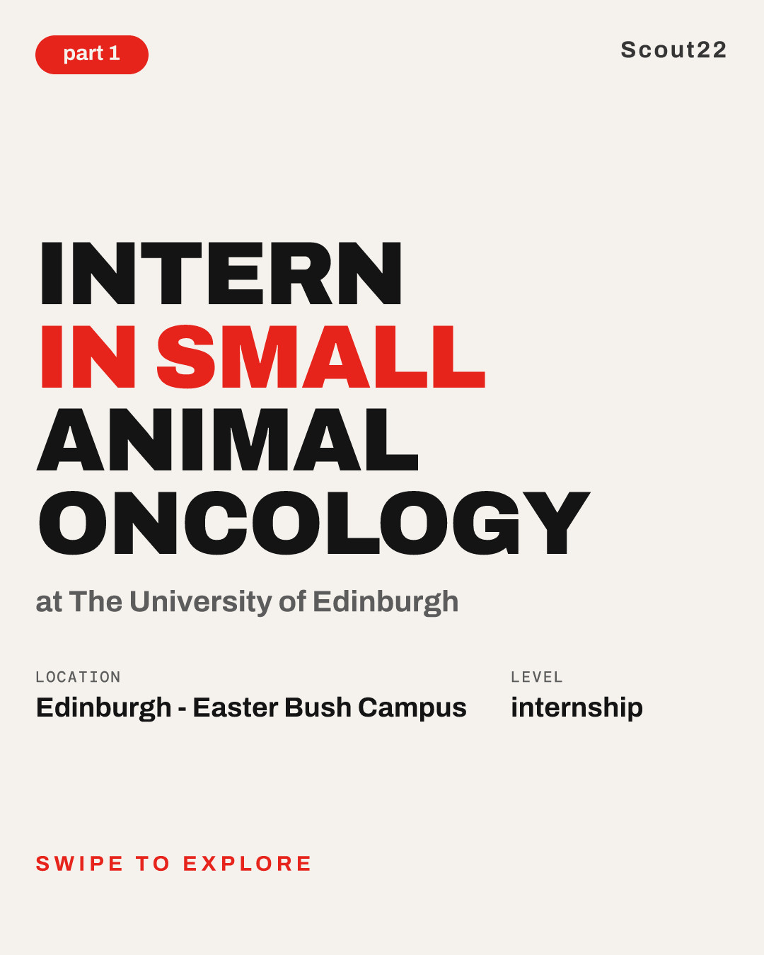 Intern in Small Animal Oncology at The University of Edinburgh