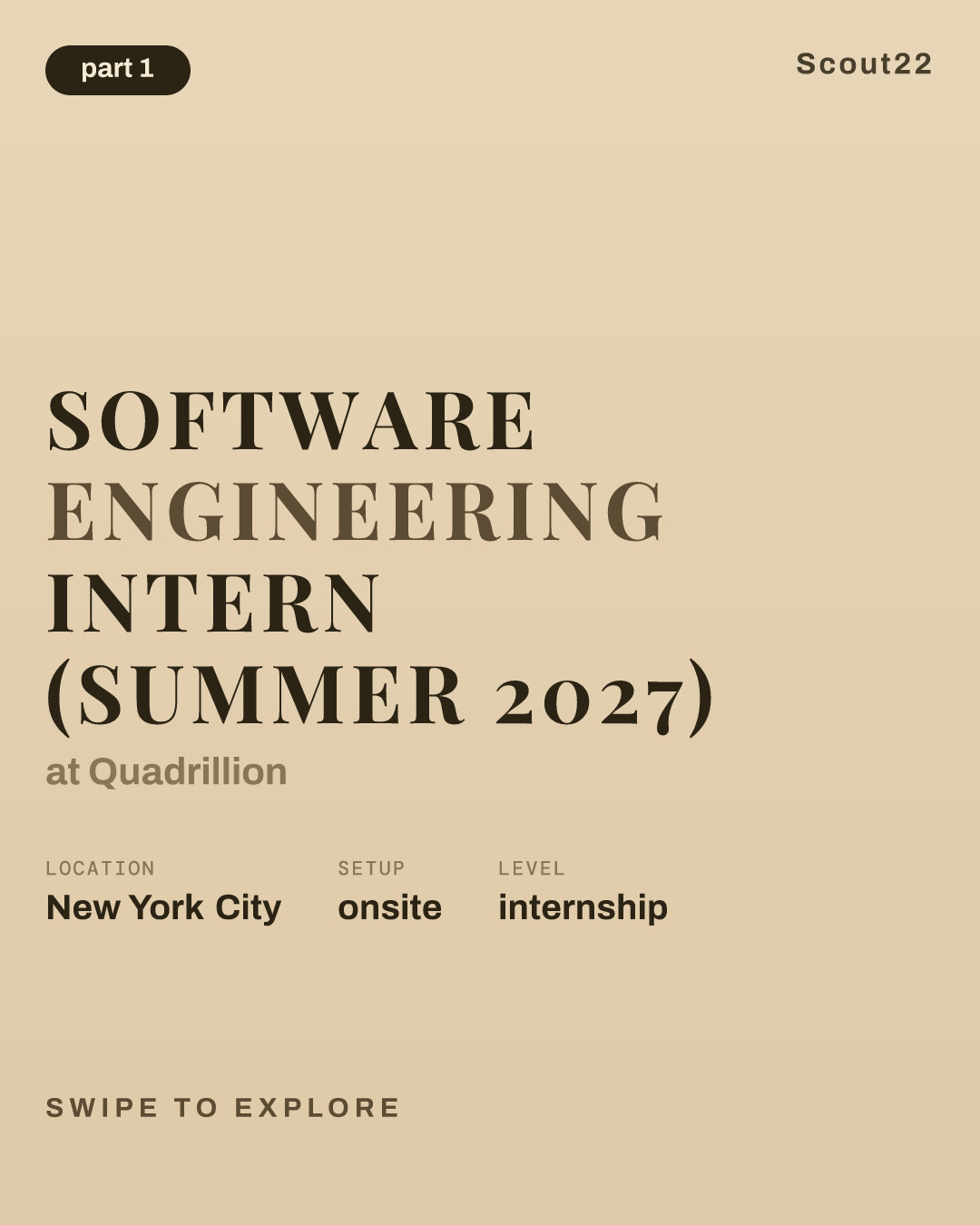 Software Engineering Intern (Summer 2027) at Quadrillion