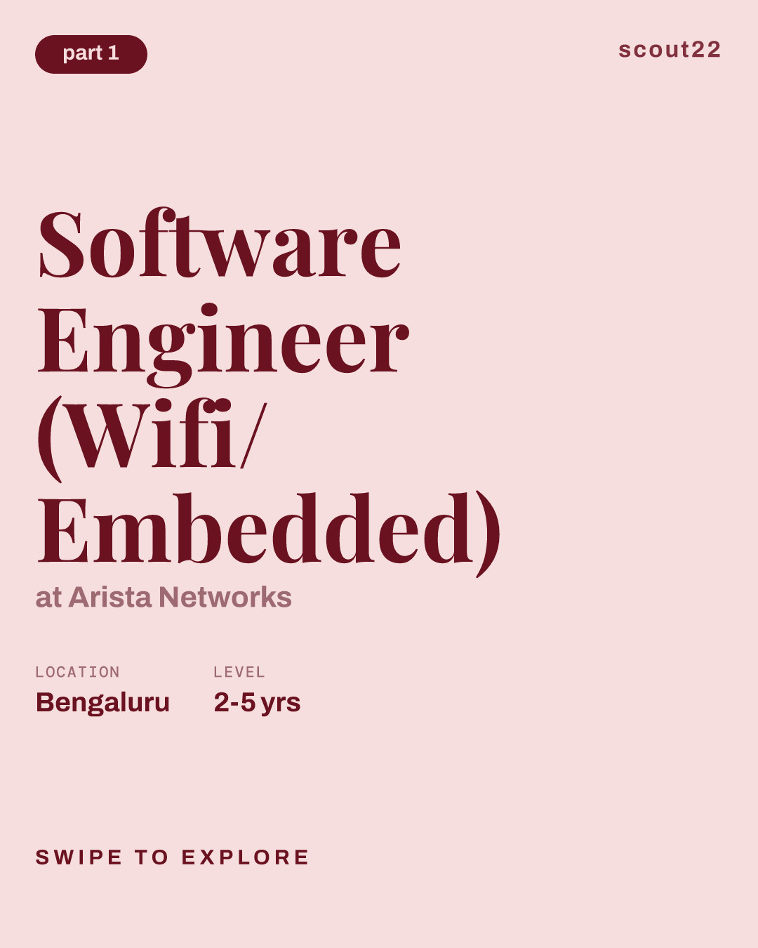 Software Engineer (Wifi/ Embedded) at Arista Networks