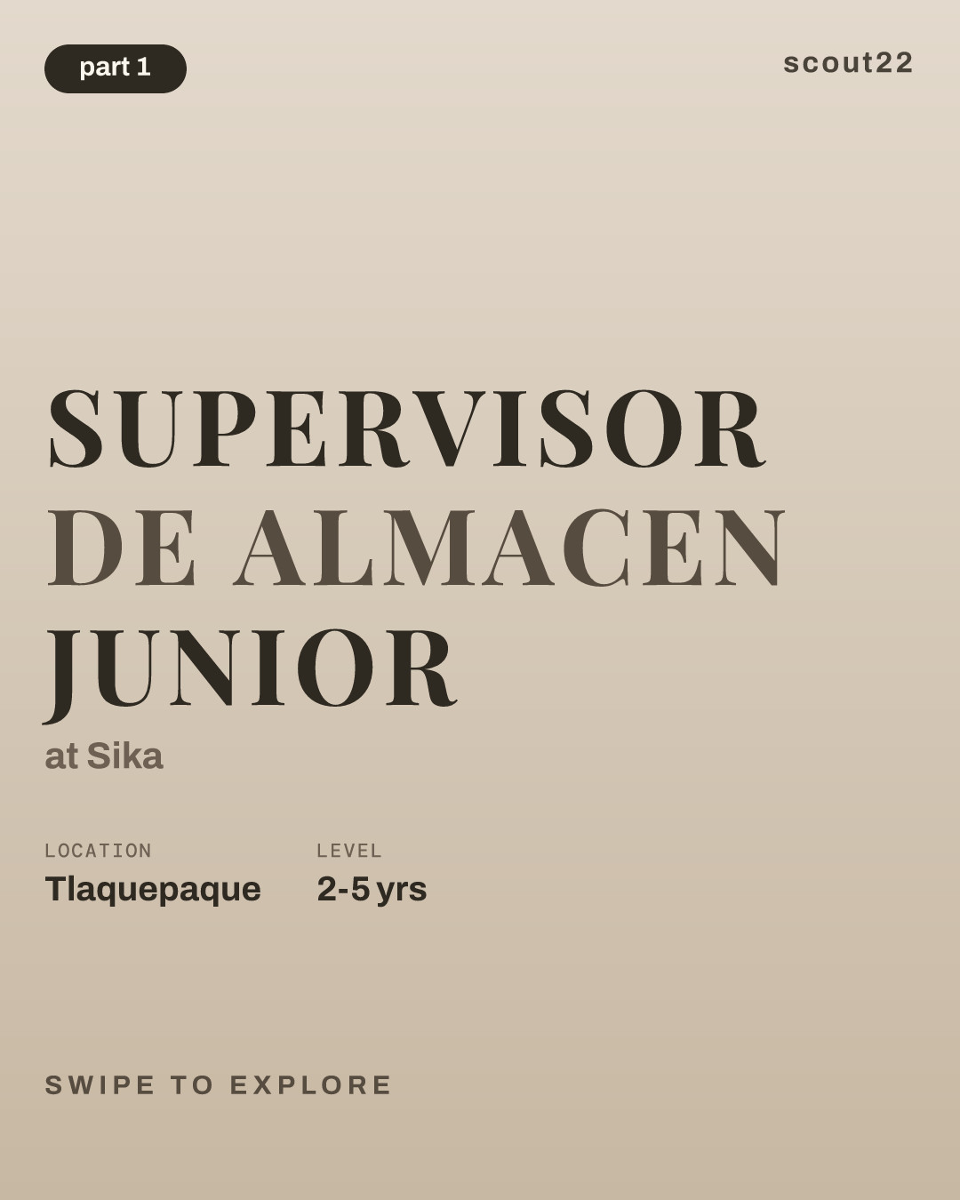 Supervisor de Almacen Junior at Sika