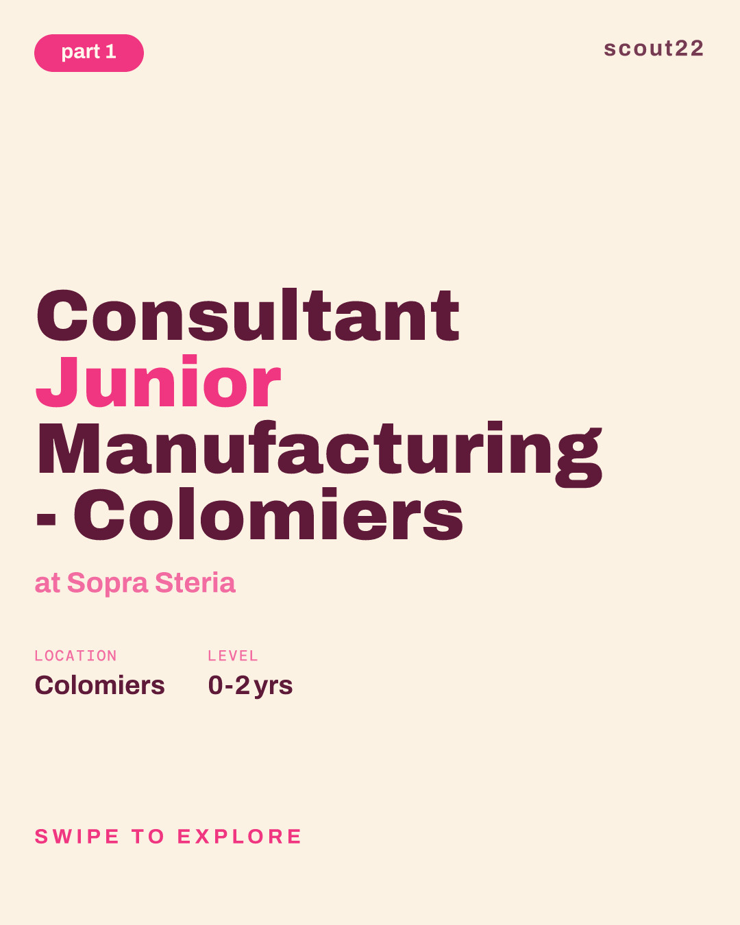 Consultant Junior Manufacturing - Colomiers at Sopra Steria