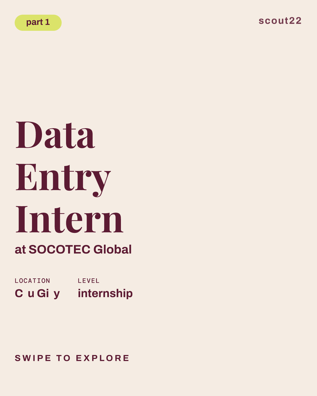Data Entry Intern at SOCOTEC Global