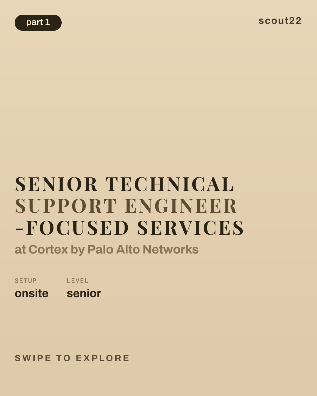 Senior Technical Support Engineer -Focused Services at Cortex by Palo Alto Networks