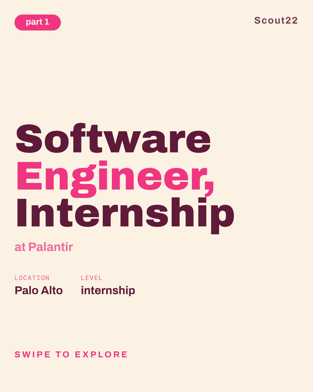 Software Engineer, Internship at Palantir