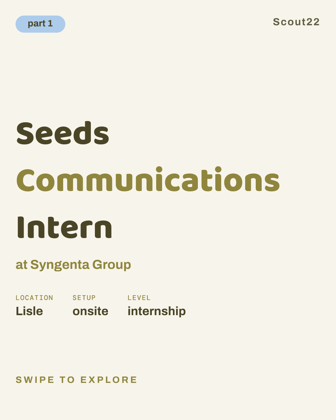 Seeds Communications Intern at Syngenta Group