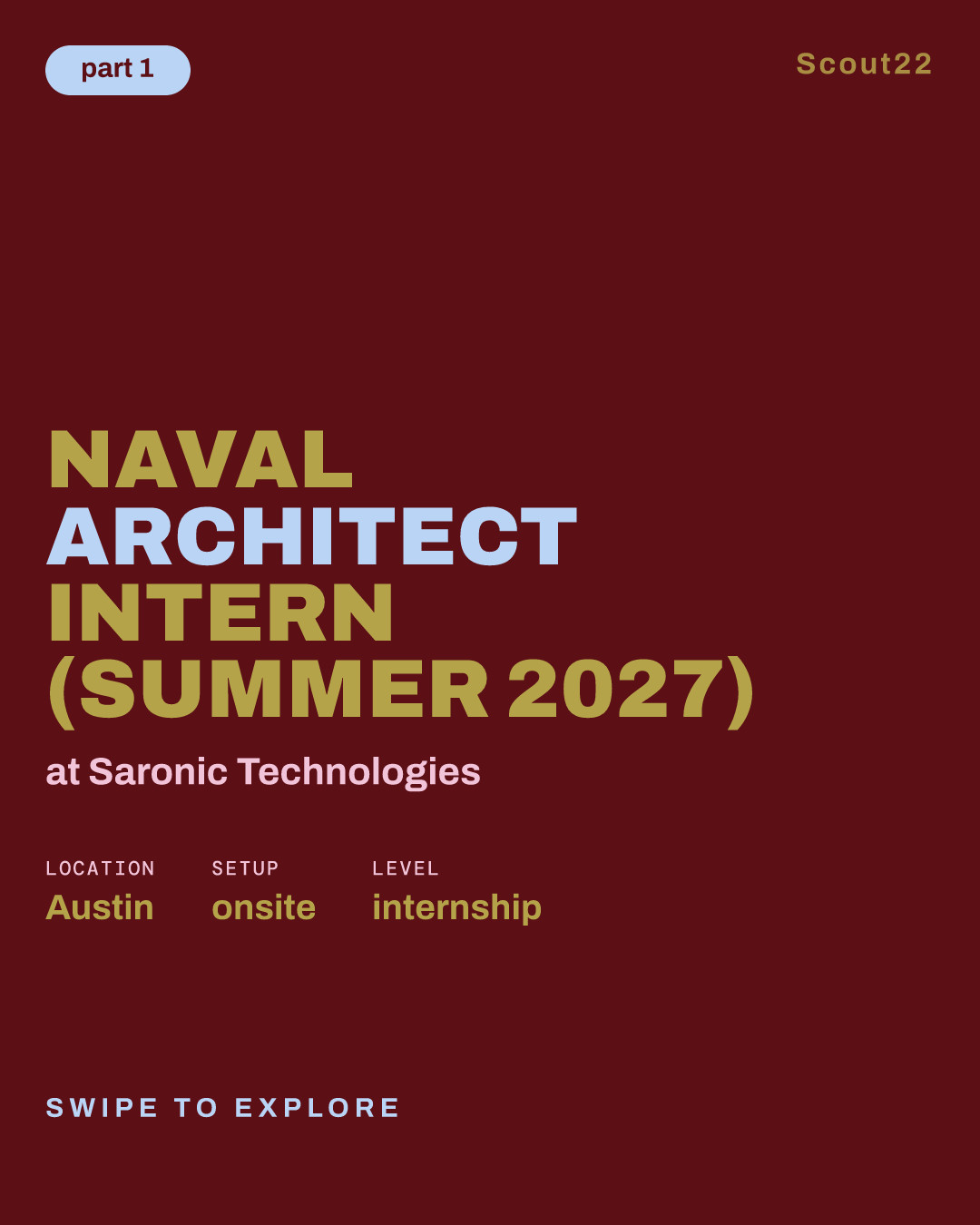 Naval Architect Intern (Summer 2027) at Saronic Technologies