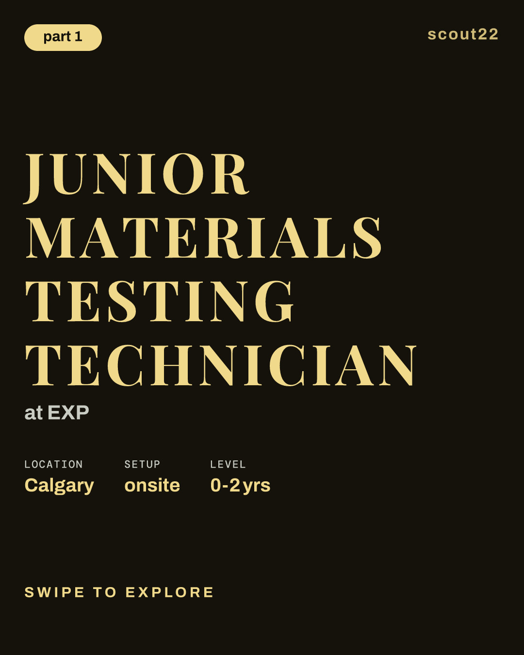 Junior Materials Testing Technician at EXP