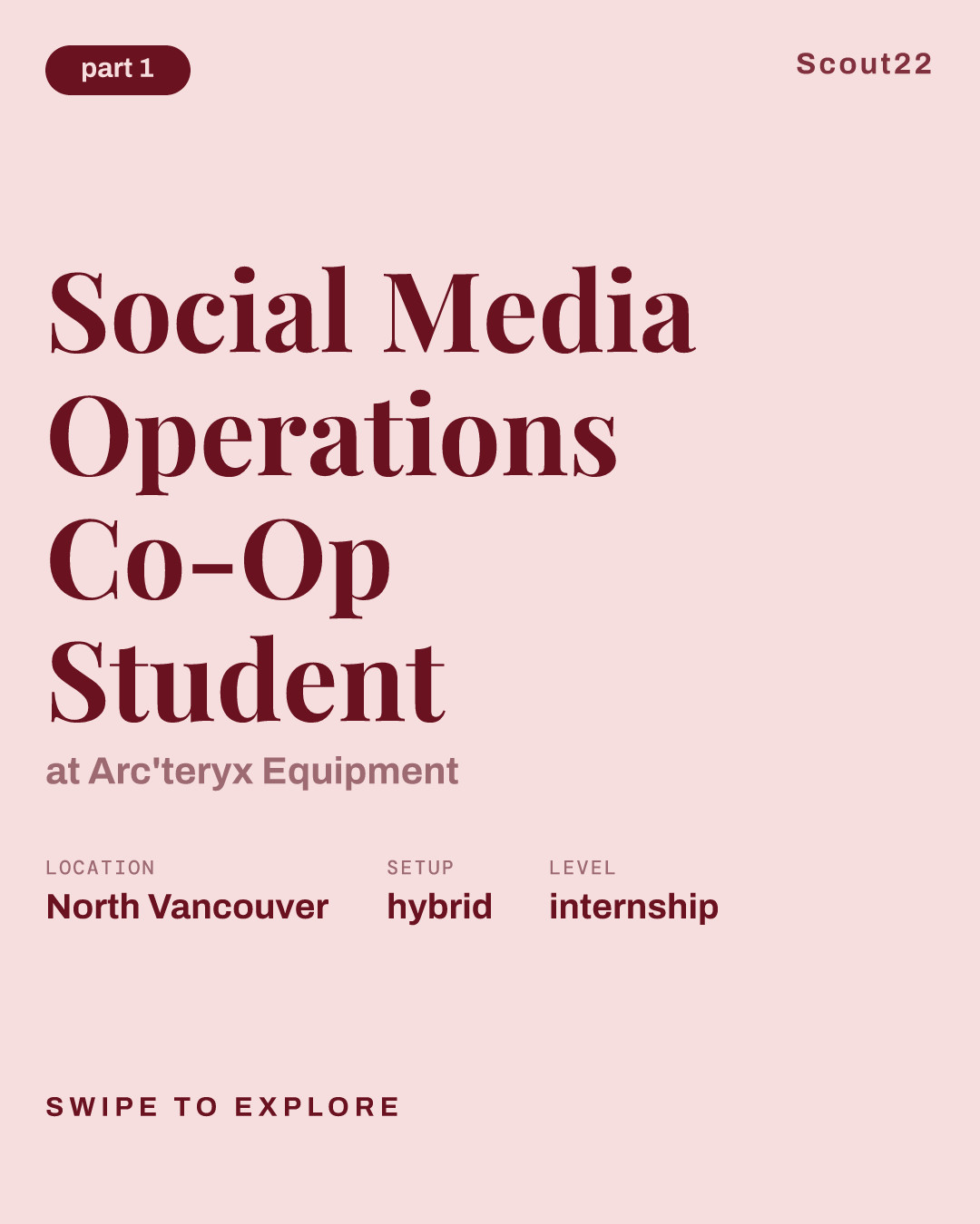 Social Media Operations Co-Op Student at Arc'teryx Equipment