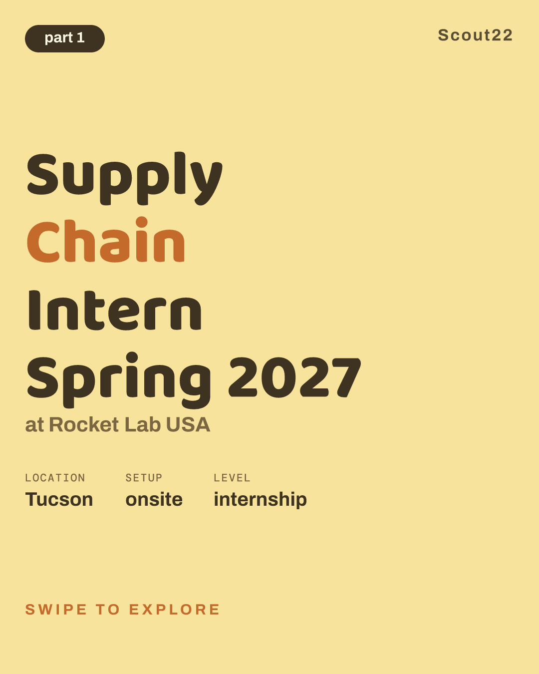 Supply Chain Intern Spring 2027 at Rocket Lab USA