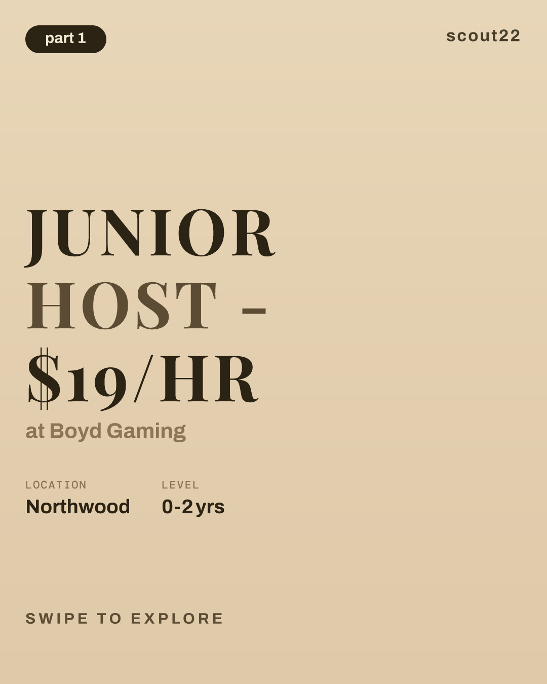 Junior Host - $19/HR at Boyd Gaming