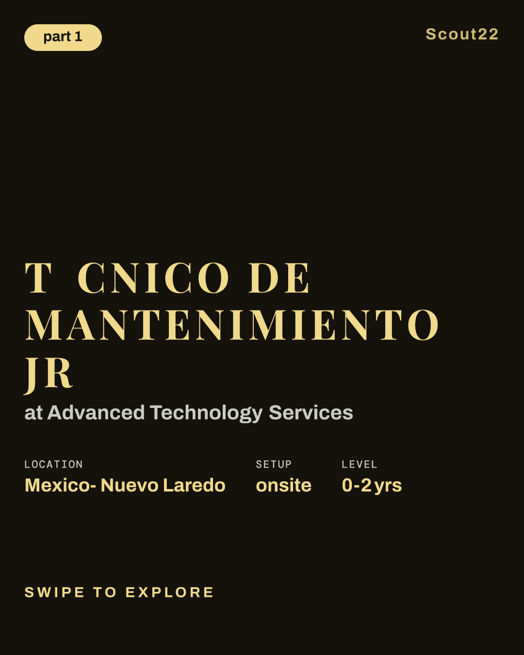 Técnico de mantenimiento JR at Advanced Technology Services