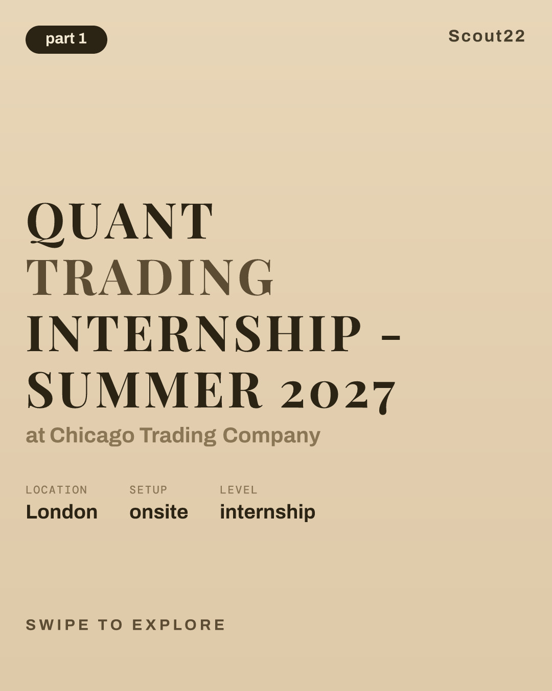 Quant Trading Internship - Summer 2027 at Chicago Trading Company