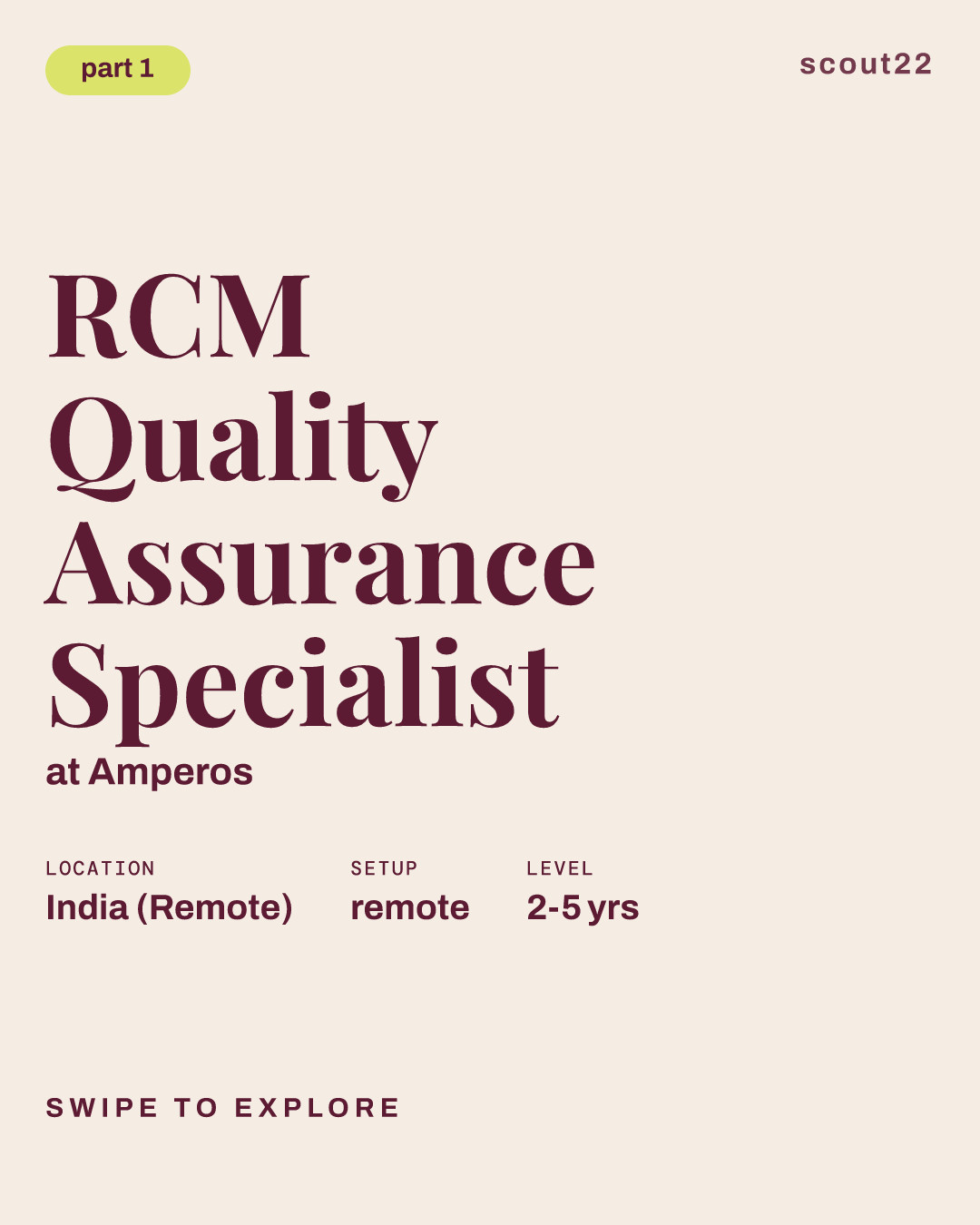 RCM Quality Assurance Specialist at Amperos
