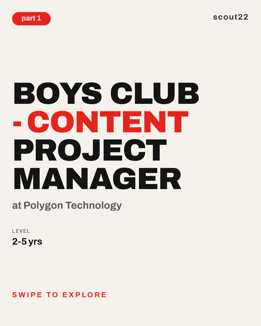 Boys Club - Content Project Manager at Polygon Technology