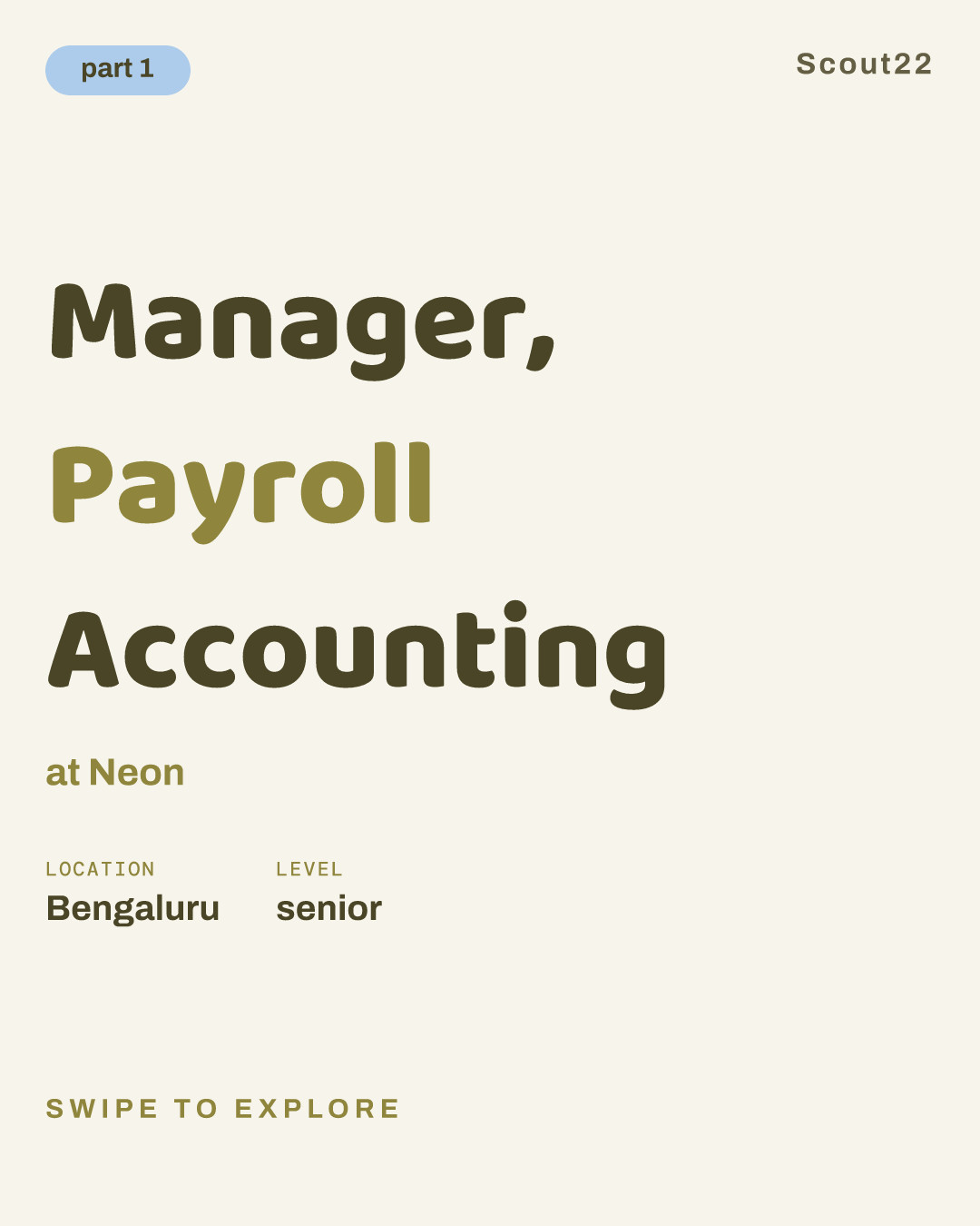 Manager, Payroll Accounting at Neon