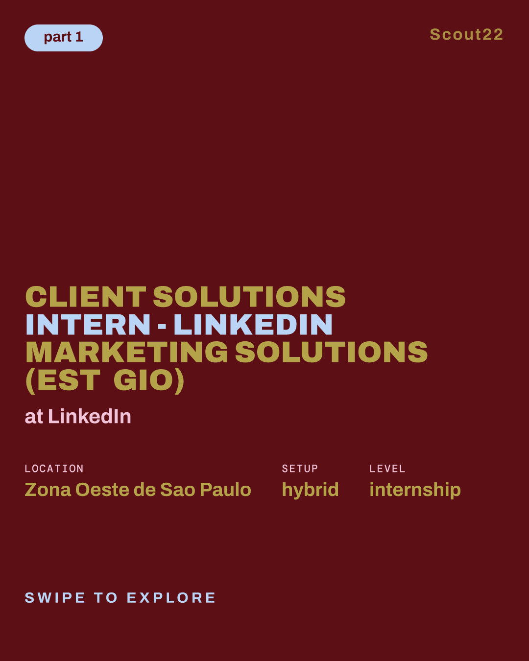Client Solutions Intern - LinkedIn Marketing Solutions (Estágio) at LinkedIn