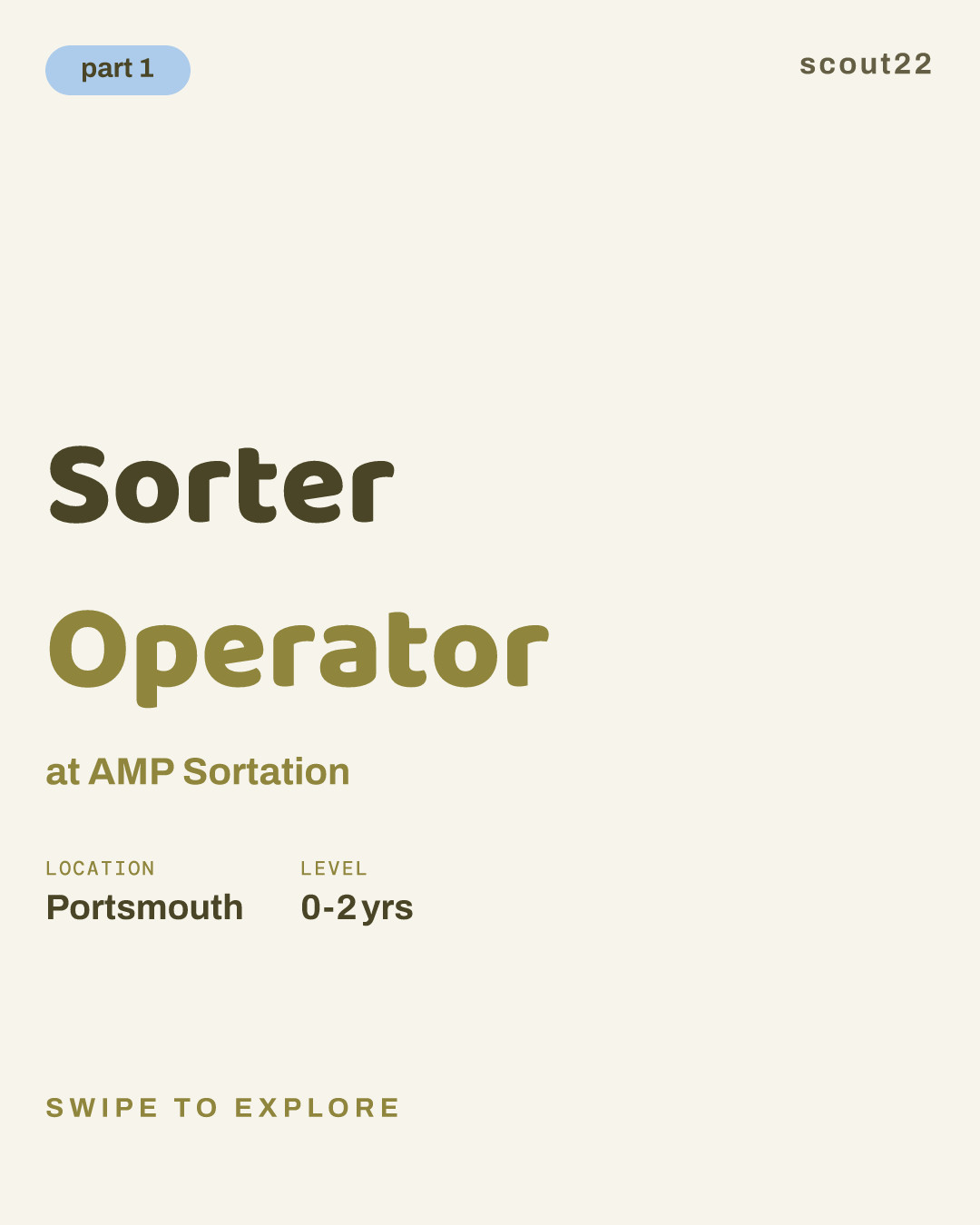 Sorter Operator at AMP Sortation
