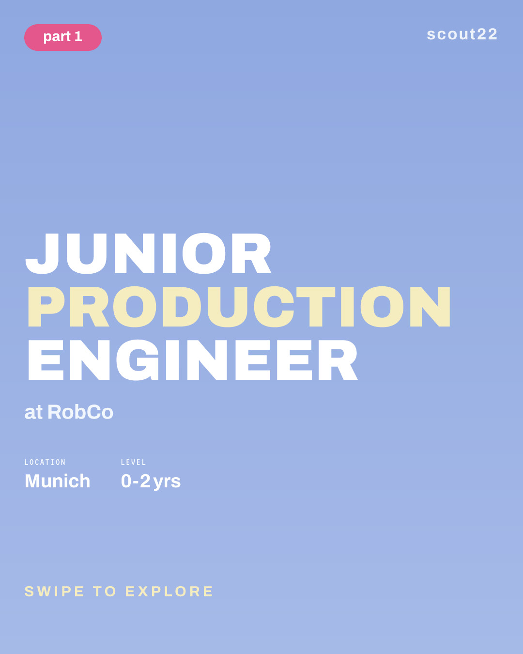 Junior Production Engineer at RobCo