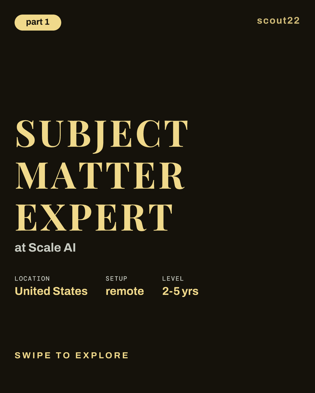 Subject Matter Expert at Scale AI
