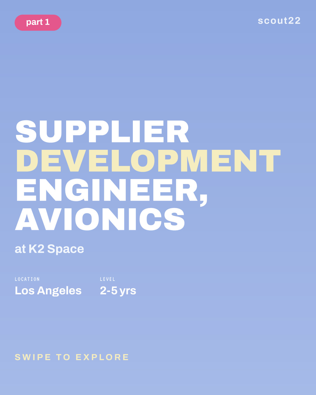 Supplier Development Engineer, Avionics at K2 Space