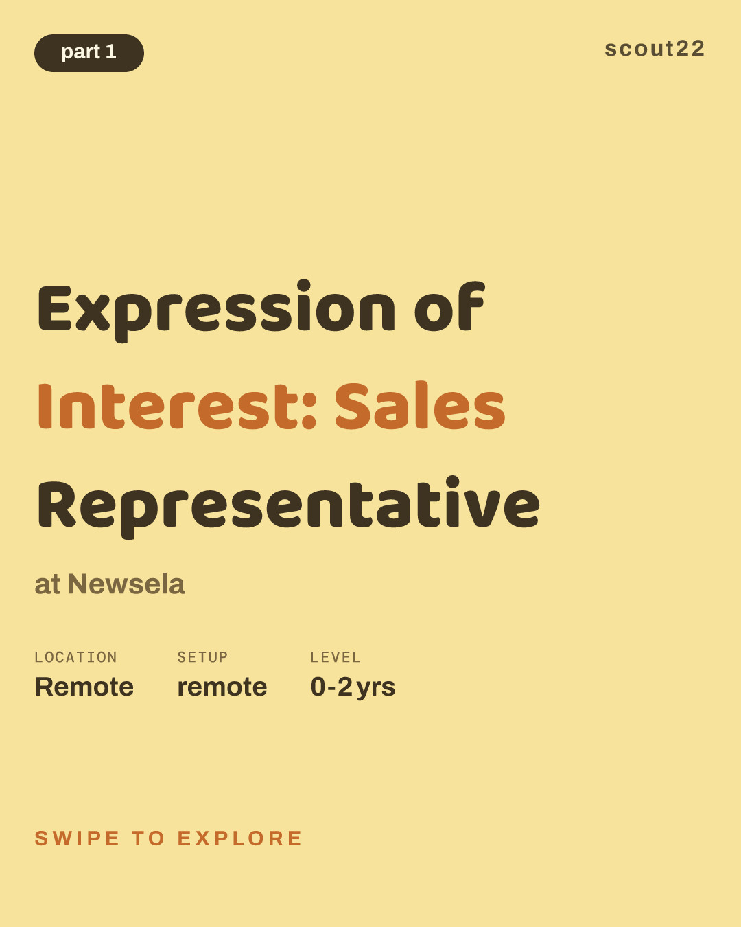 Expression of Interest: Sales Representative at Newsela