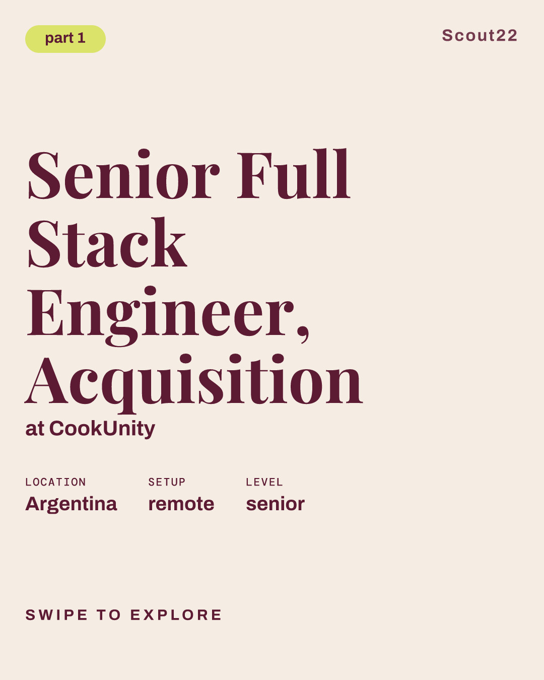 Senior Full Stack Engineer, Acquisition at CookUnity