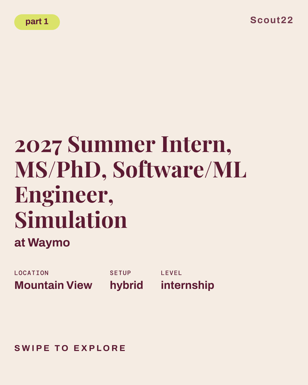 2027 Summer Intern, MS/PhD, Software/ML Engineer, Simulation at Waymo