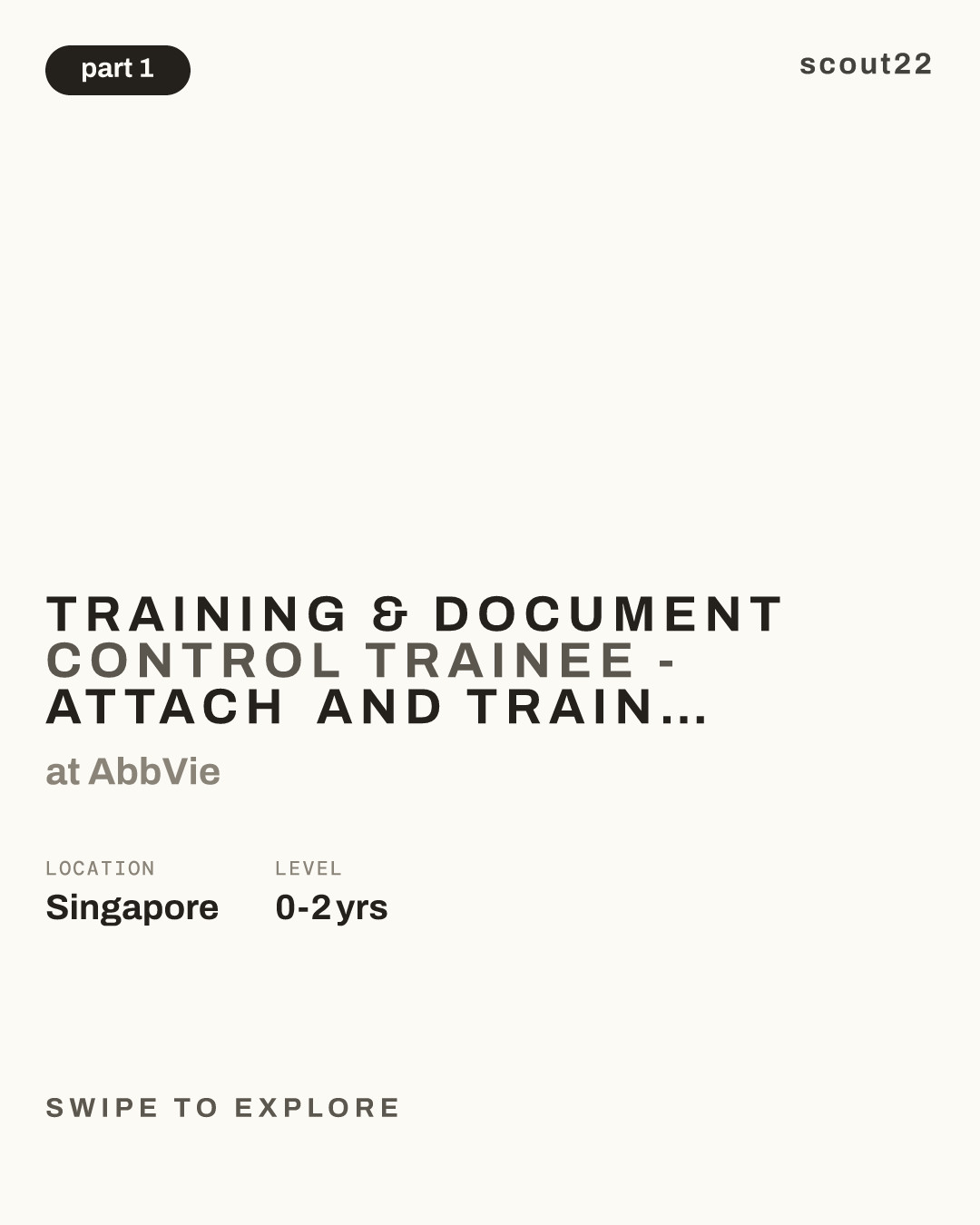 Training & Document Control Trainee - Attach and Train Program at AbbVie