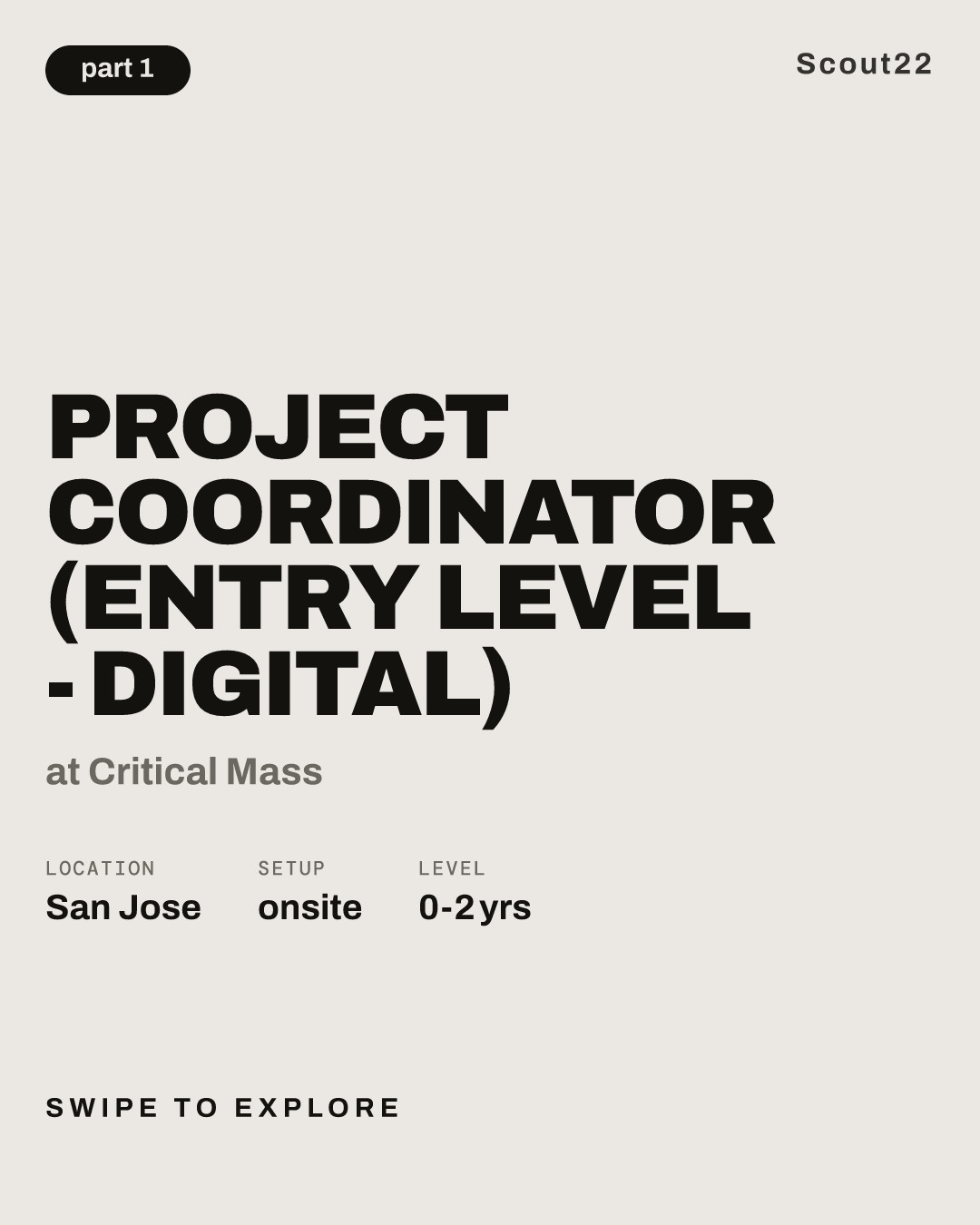 Project Coordinator (Entry level - Digital) at Critical Mass