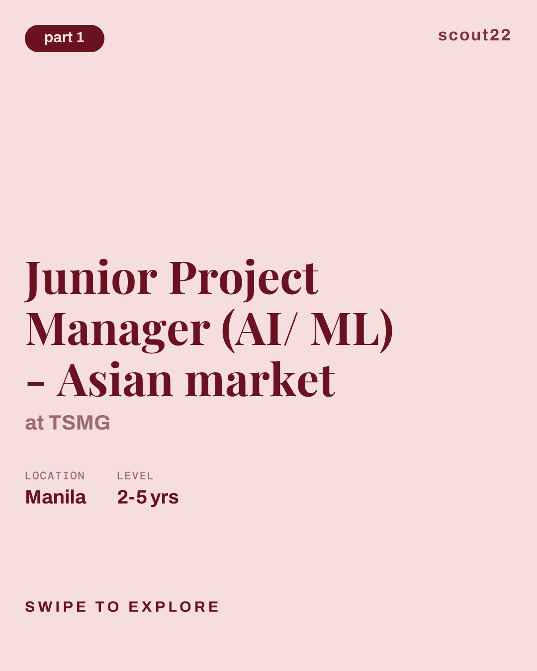 Junior Project Manager (AI/ ML) - Asian market at TSMG