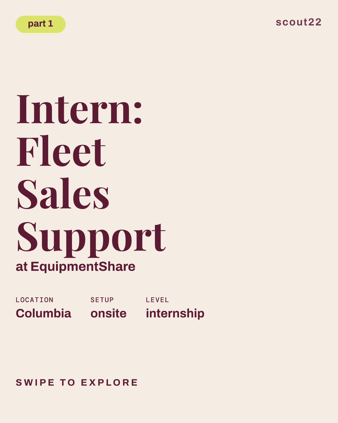Intern: Fleet Sales Support at EquipmentShare