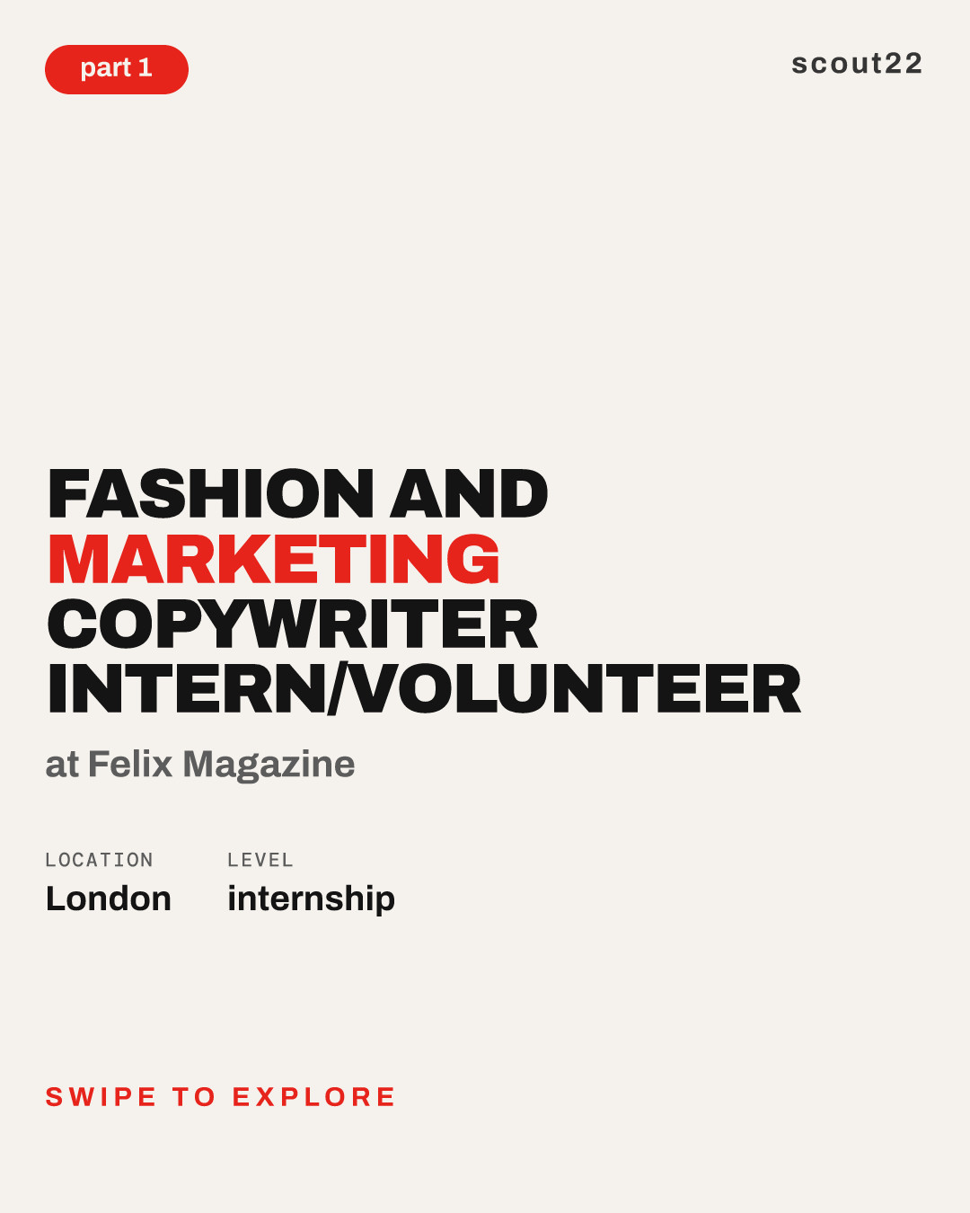 Fashion and Marketing Copywriter Intern/Volunteer at Felix Magazine